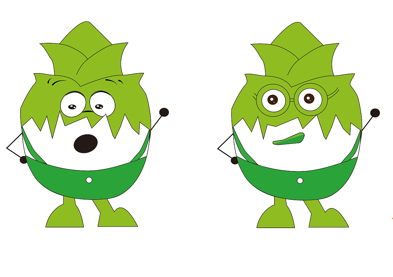 卡通形象竹子类型