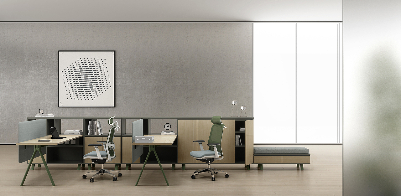 Plus_OneCG-办公家具渲染