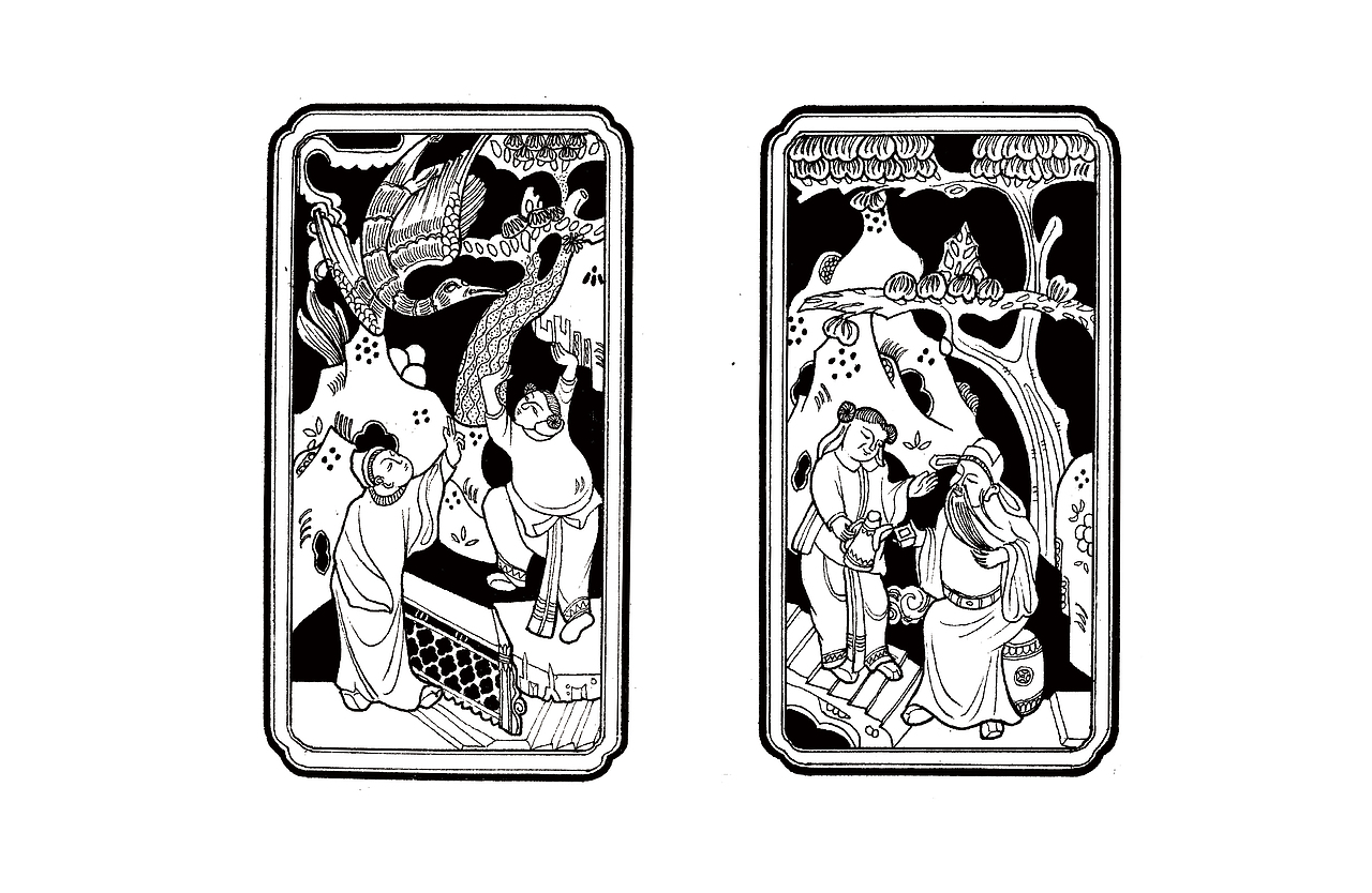 卢村志诚堂门板版心装饰画（图ZODY4NDUwODA=） - 绘画 - 站酷设计师HsiangDesign原创素材 - 站酷ZCOOL