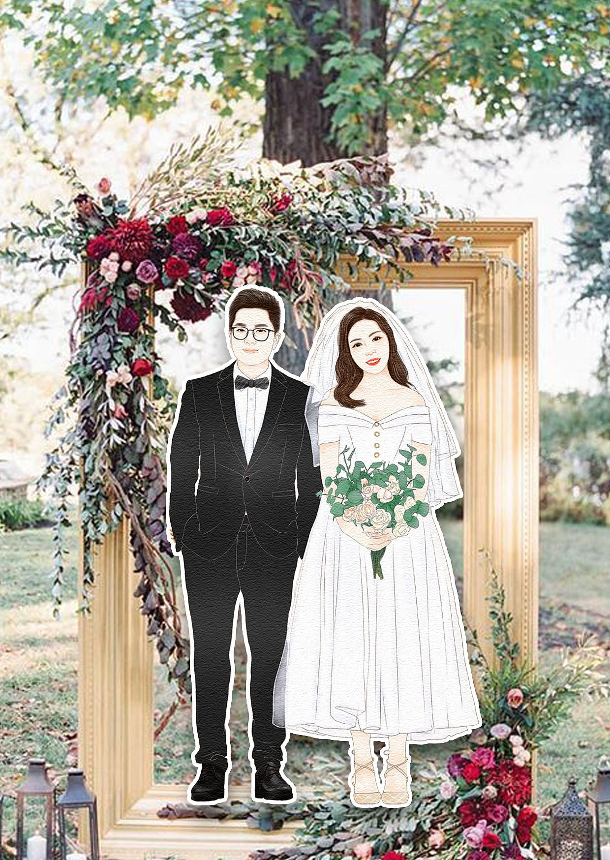 婚礼&日常小画（图ZMTUwNjg5NDY0） - 单幅漫画 - 站酷设计师阿花的画原创素材 - 站酷ZCOOL