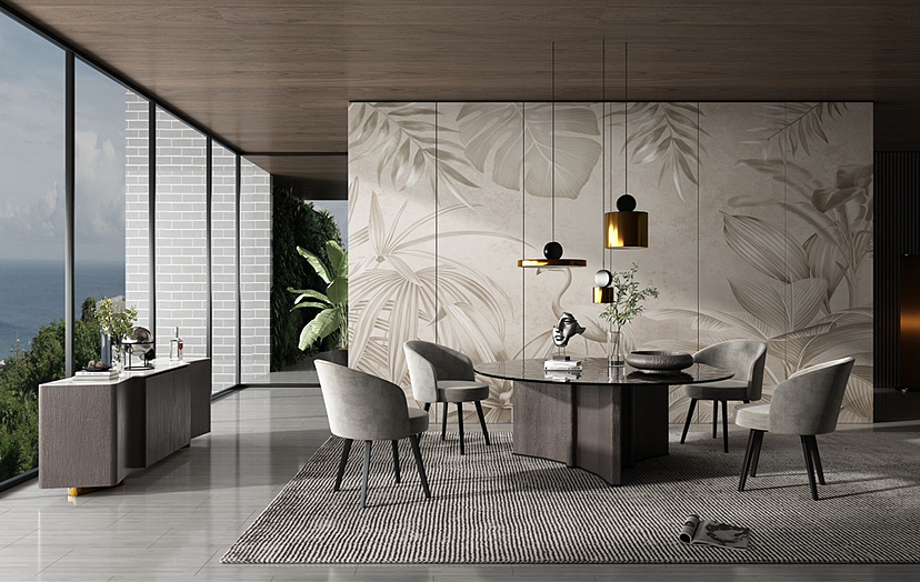 数码墙绘肌理画