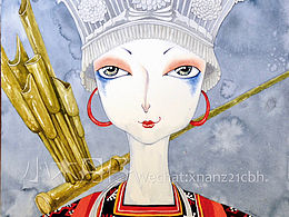 水彩人物手繪⑧-云南少數(shù)民族·苗族