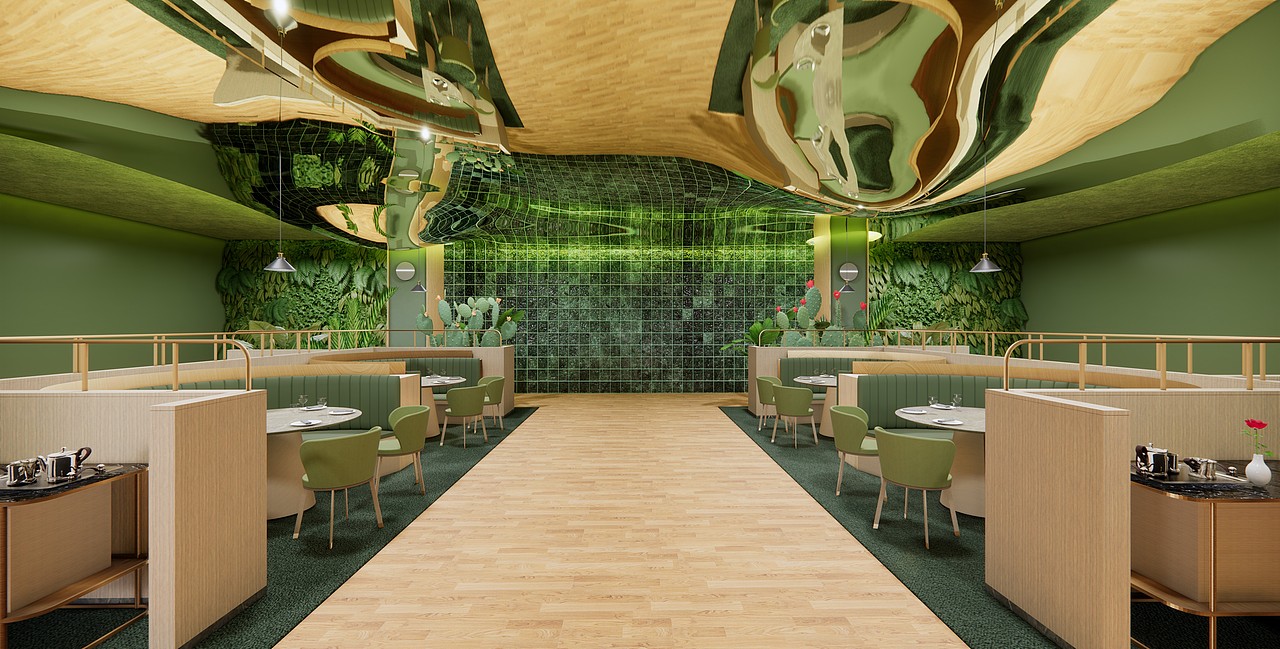 植物风格餐厅设计