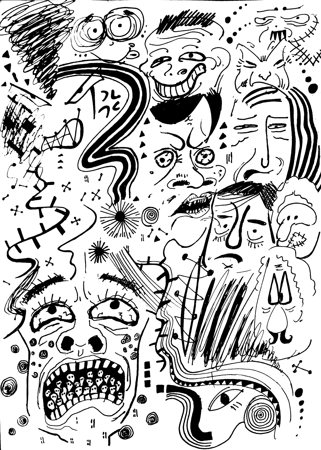 黑白系列插画与海报