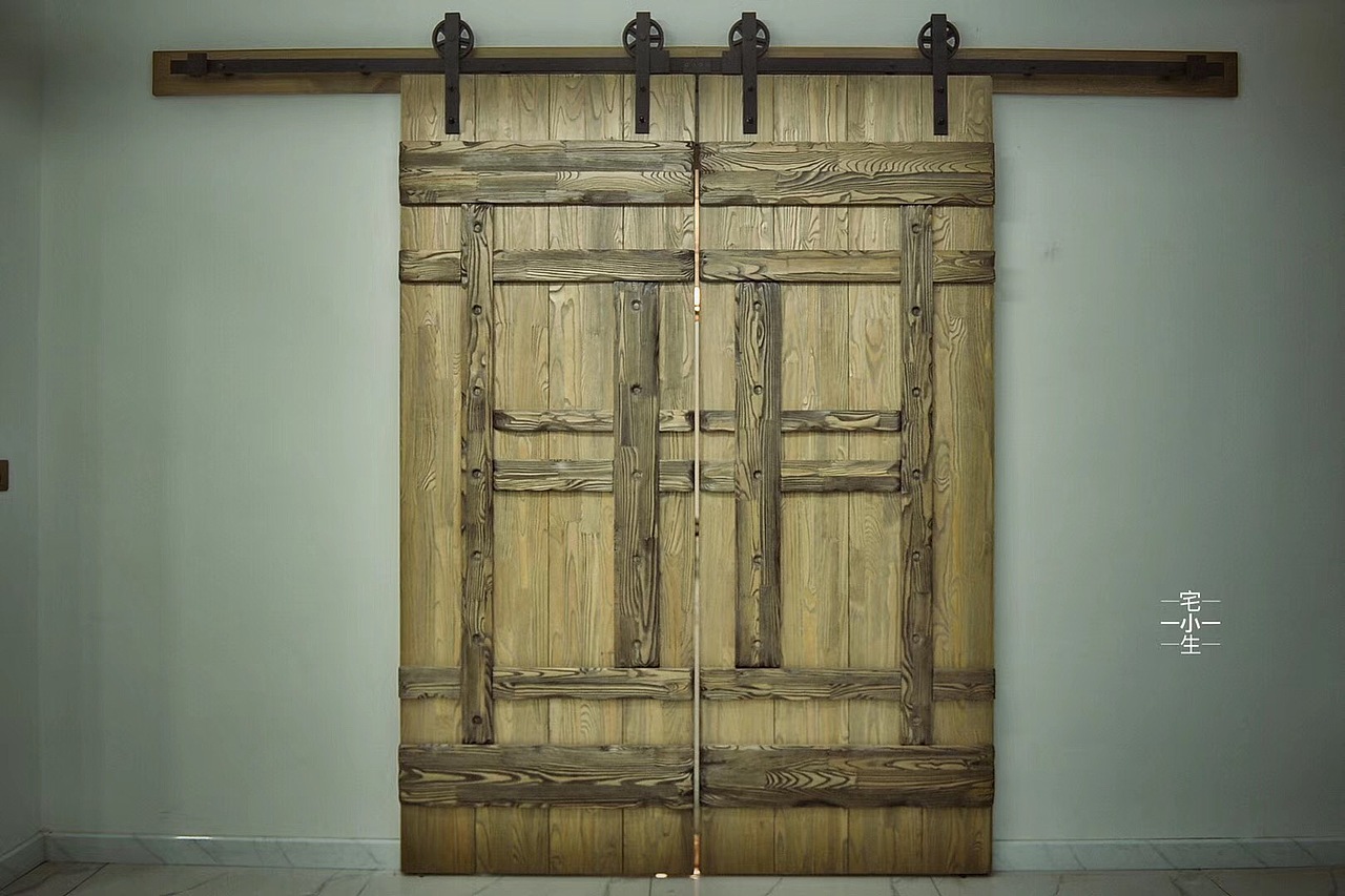 移动对开谷仓门