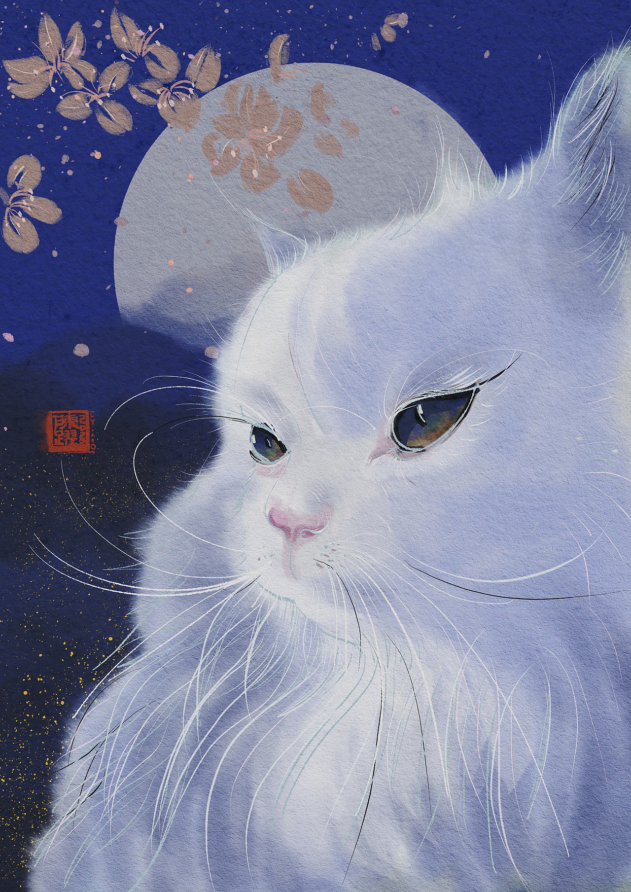 年底画的一些日常-猫猫-国风（图ZMzI3ODk4OTI0） - 艺术插画 - 站酷设计师我是陈跃111111原创素材 - 站酷ZCOOL