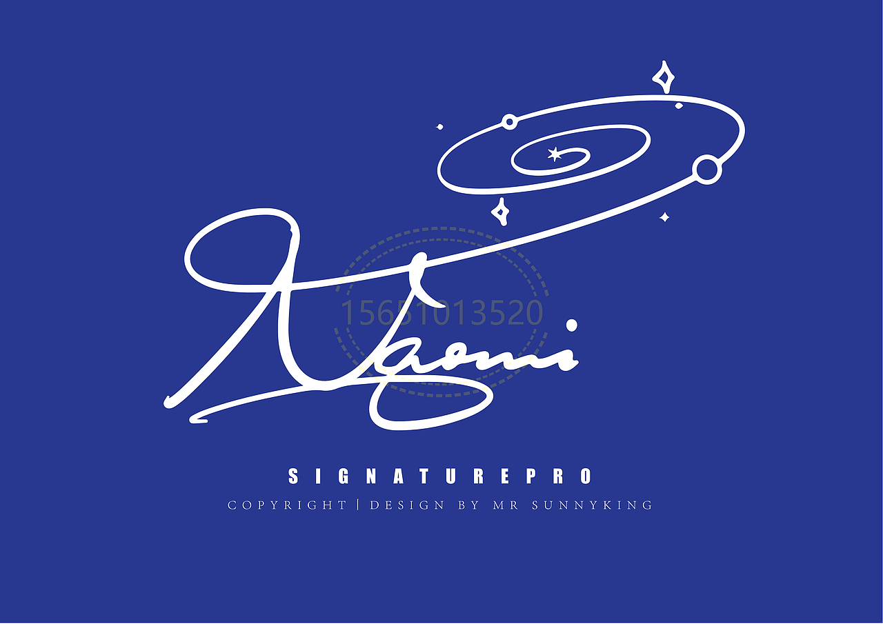 手写英文卡通签名丨南京孙老师丨版权作品丨华夏名流