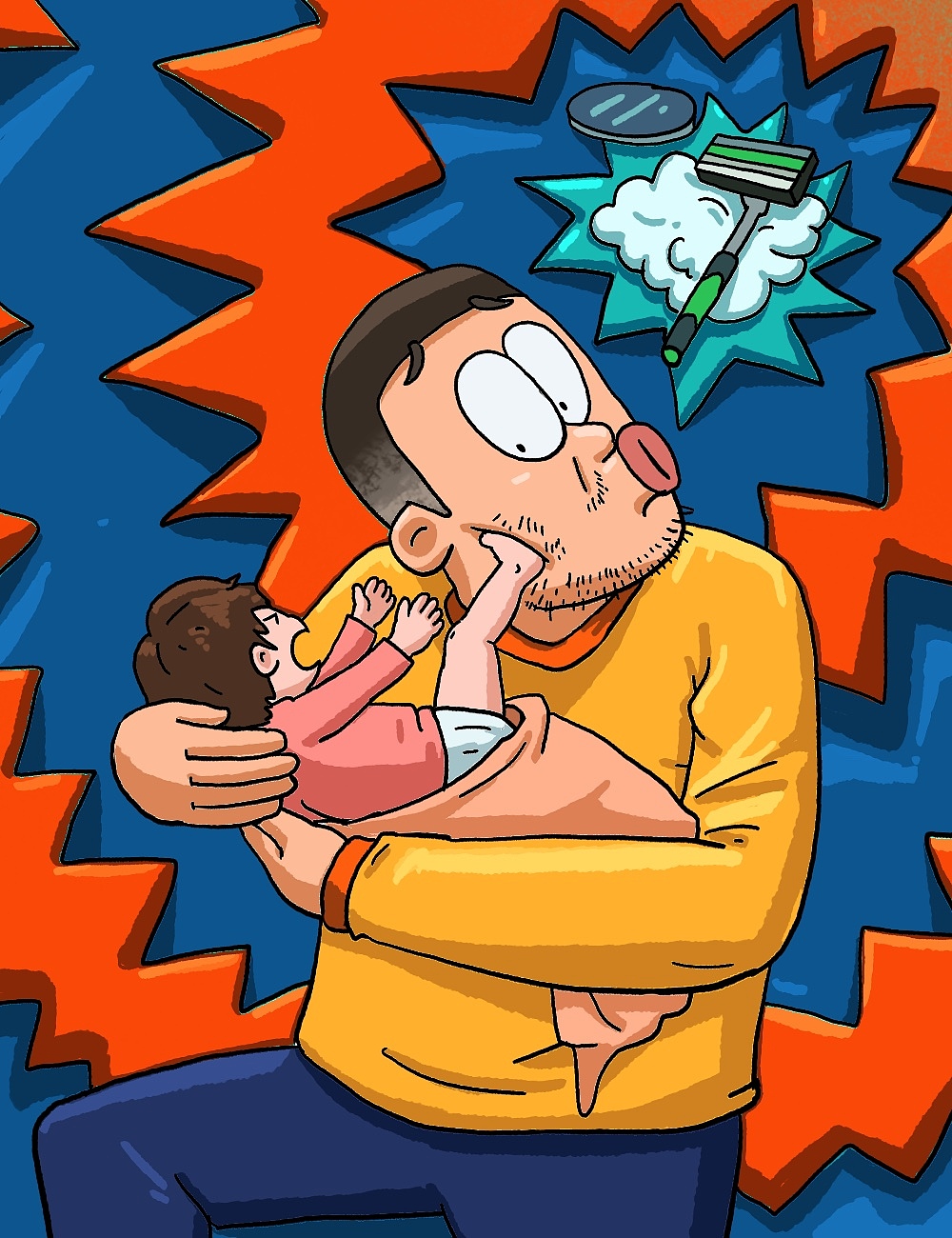 奶爸生活|插画|创作习作|刘大左_原创作品-站酷zcool