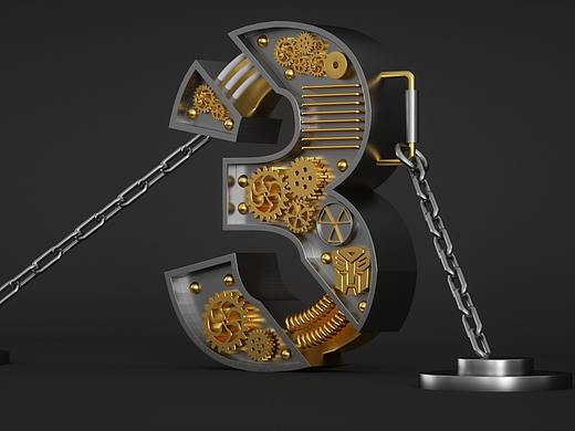 金属数字