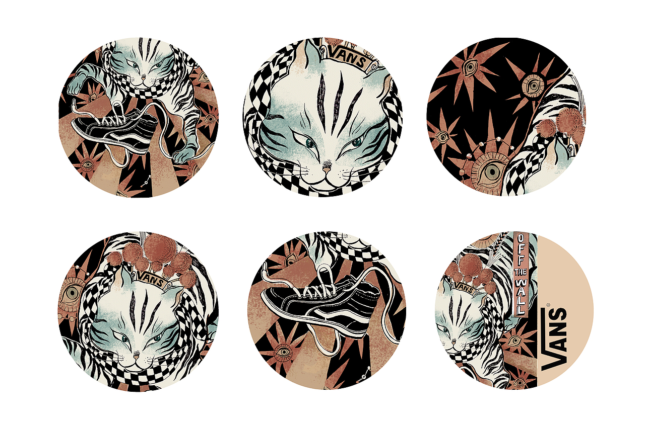 #Vans艺术家# 艺术TEE图案征集活动 【猫走 CAT GO】