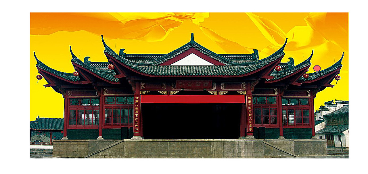 乌镇古风建筑插画（图ZMTQyNTE1NjM2） - 创作习作 - 站酷设计师白字设计原创素材 - 站酷ZCOOL