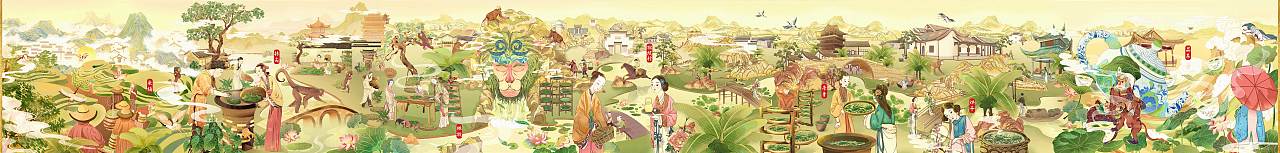 制茶美人图之太平猴魁（图ZMjczMDA0Mzk2） - 商业插画 - 站酷设计师方向舟原创素材 - 站酷ZCOOL
