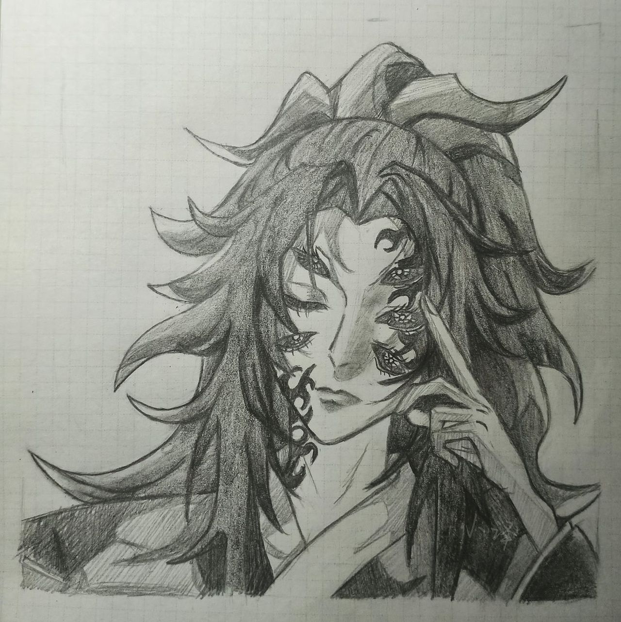 鬼灭之刃-黑死牟（图ZMzM1MjQwMDE2） - 单幅漫画 - 站酷设计师小译爱画画原创素材 - 站酷ZCOOL