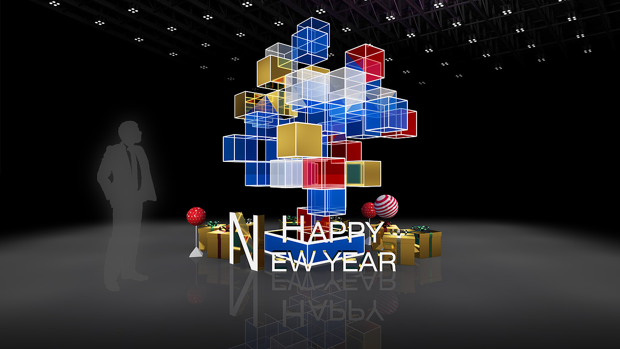 简约商场美陈dp点3d效果图,定制各类3d效果图施工图