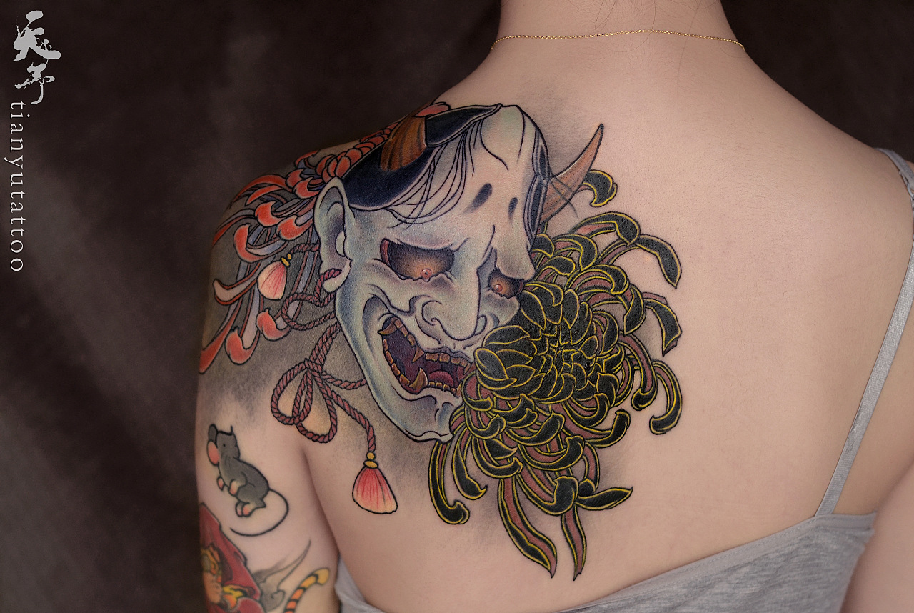 【每日作品】传统般若菊花 |手工艺|其他手工艺|西安天予刺青 - 原创