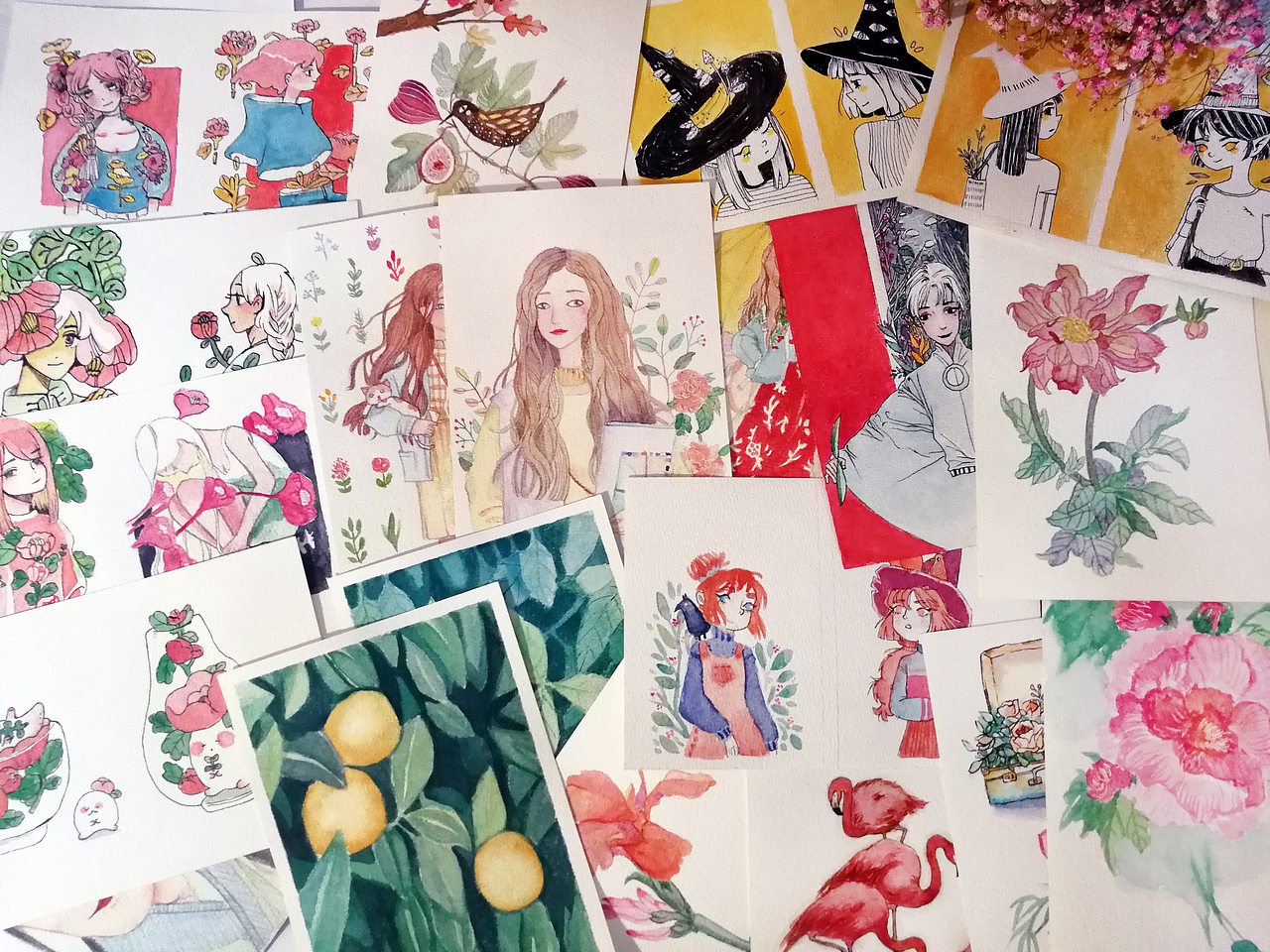 懒癌患者终于画完一本二十张的水彩本