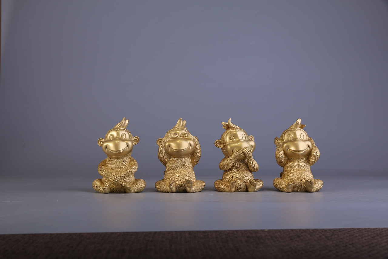 【铜臻-作品】纯铜摆件四不猴 家居小摆件 汽车摆件（图ZMTI1NDU4NTk2） - 工艺品设计 - 站酷设计师TONZEE铜臻原创素材 - 站酷ZCOOL