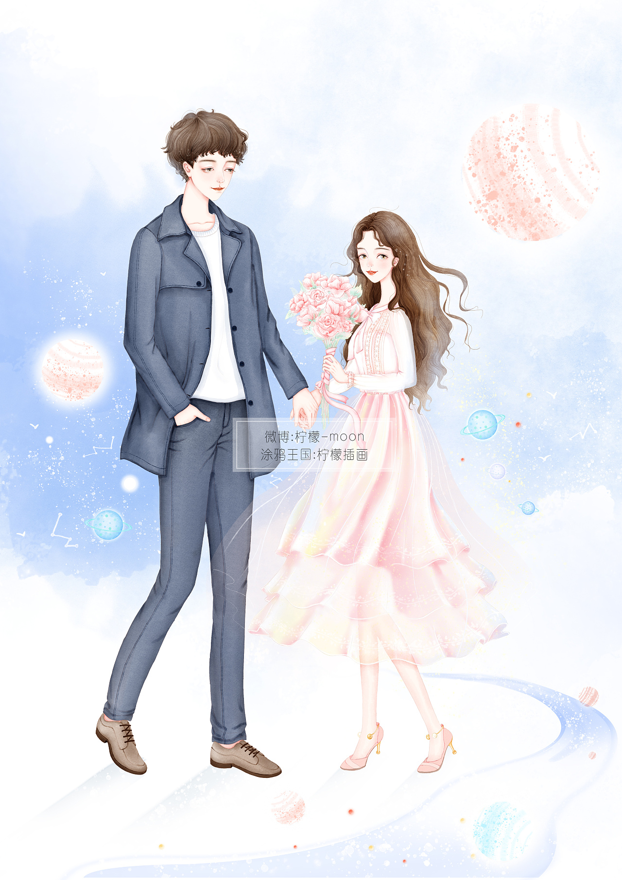 最近画的一些言情小说封面和内插