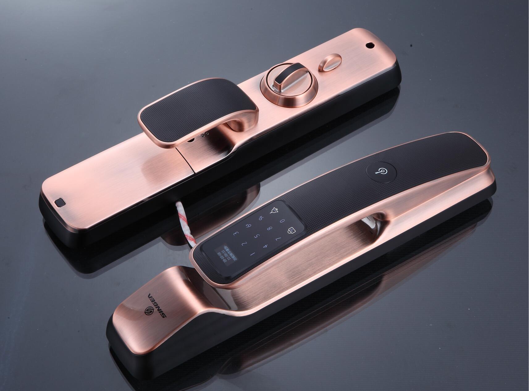 乐道视觉指纹锁智能电子锁人脸识别锁拍摄