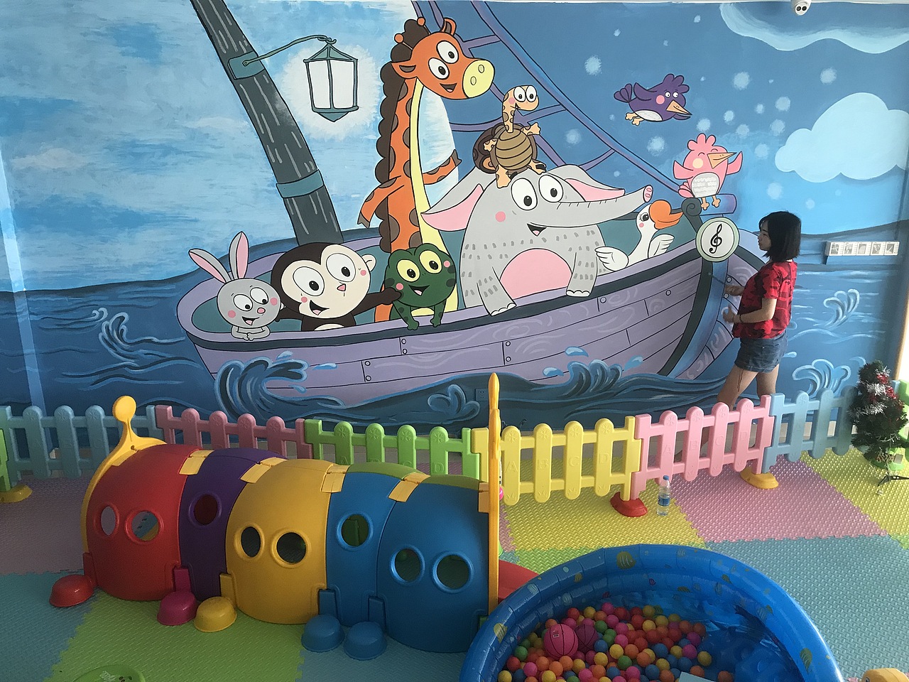 济南墙绘|山东墙绘|儿童乐园墙绘|幼儿园墙绘|卡通墙绘（图ZMTMwOTY3OTA4） - 新锐潮流插画 - 站酷设计师妙洛彩绘原创素材 - 站酷ZCOOL