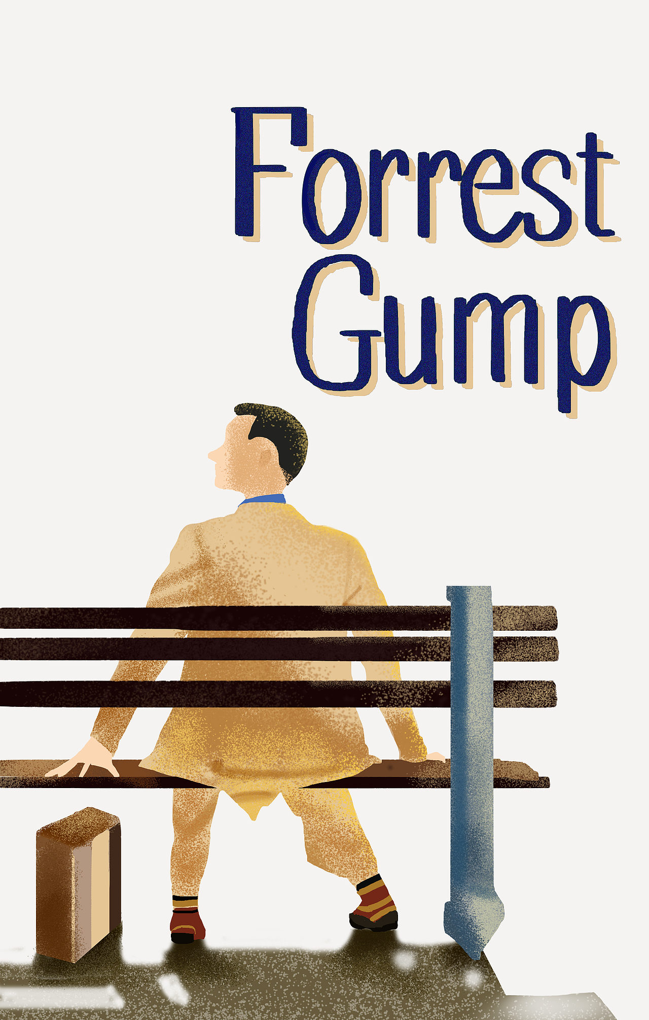 阿甘正传插画电影海报