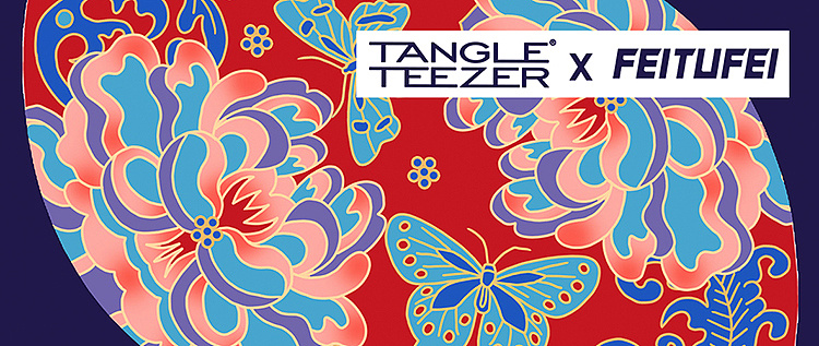 tangle teezer x feitufei 蝶恋花梳子图案设计