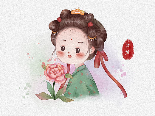 临摹｜ 古风 ｜水彩Q版头像