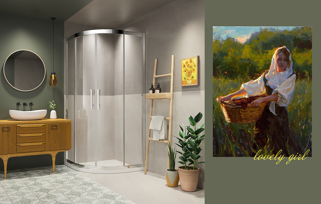 淋浴房渲染（图ZMTgzOTE2OTQ4） - 生活用品 - 站酷设计师空气是透明的原创素材 - 站酷ZCOOL