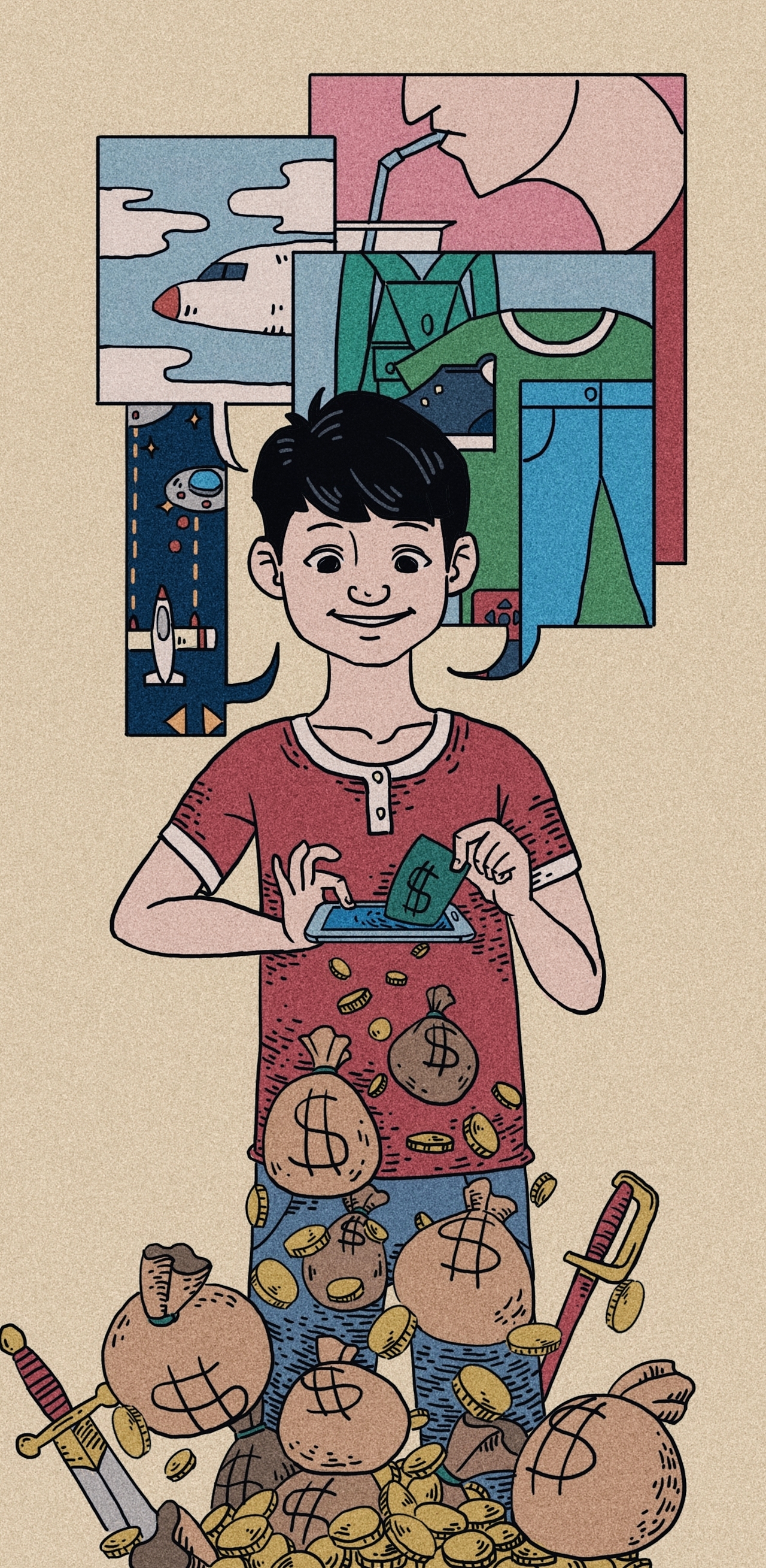 5月杂志内页插画