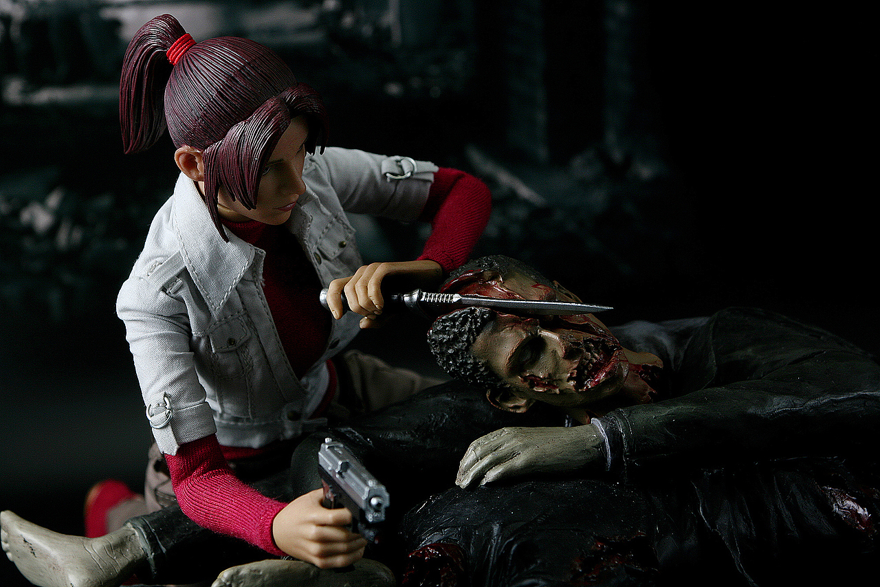 开箱评测 hot heart 生化危机 克莱尔 丧尸地台