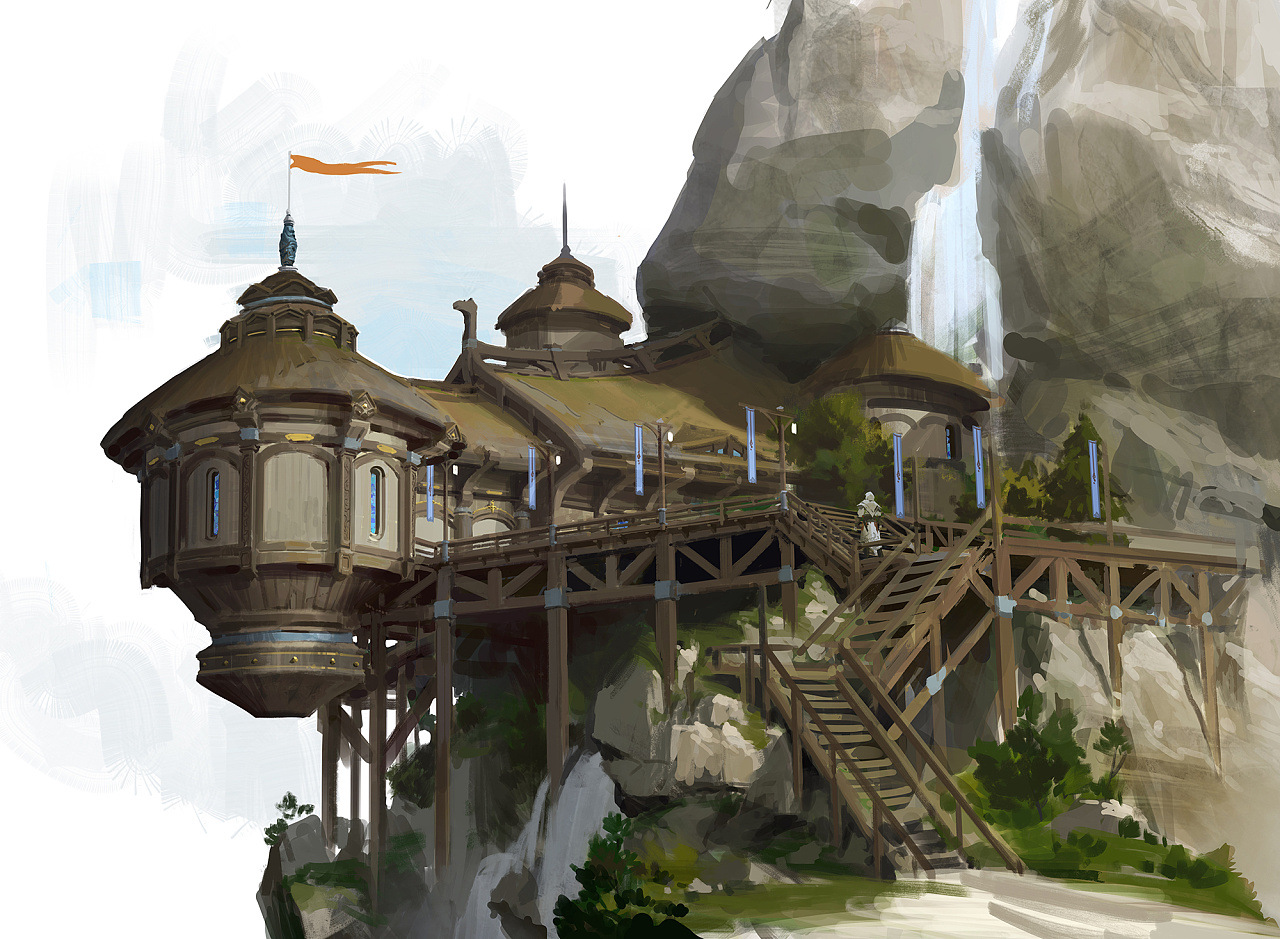 洛克猴杜震-关于游戏中场景单体建筑设计的那些事|插画|游戏原画|艺数