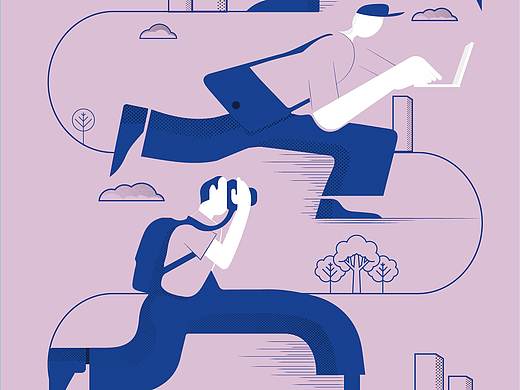 扁平风格系列插画