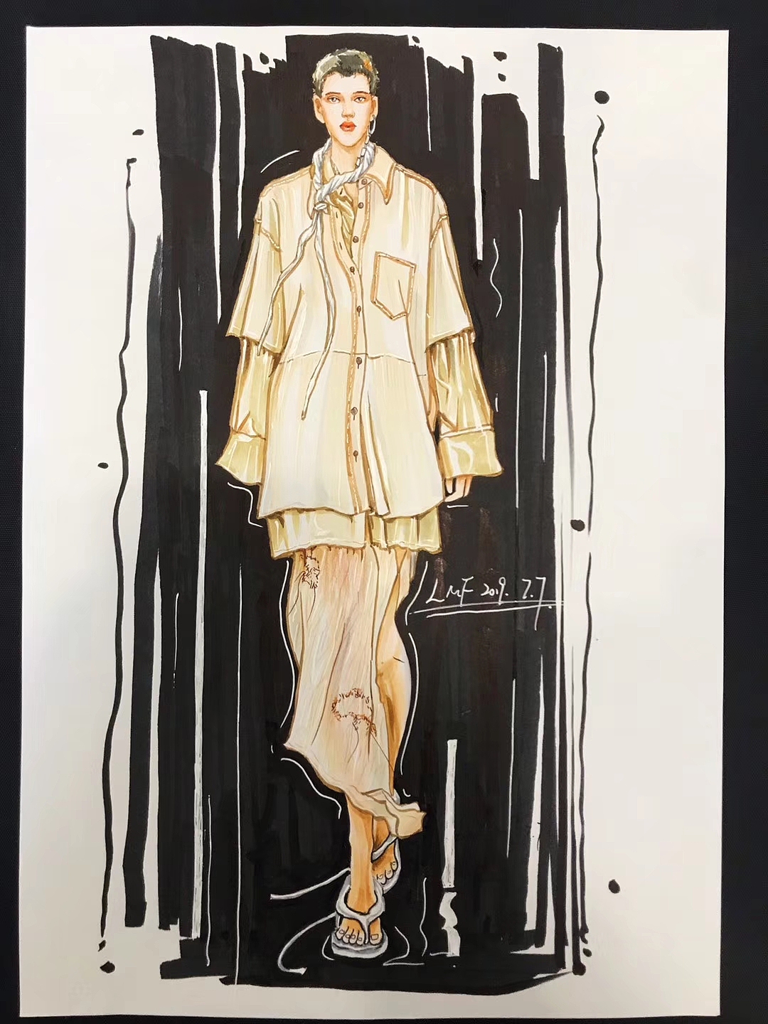 时尚插画（图ZMjU2MjA4NDE2） - 艺术插画 - 站酷设计师刘M菲mf原创素材 - 站酷ZCOOL