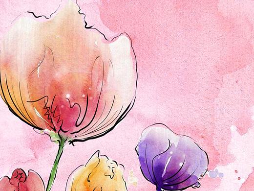 个人手绘小清新花花草草