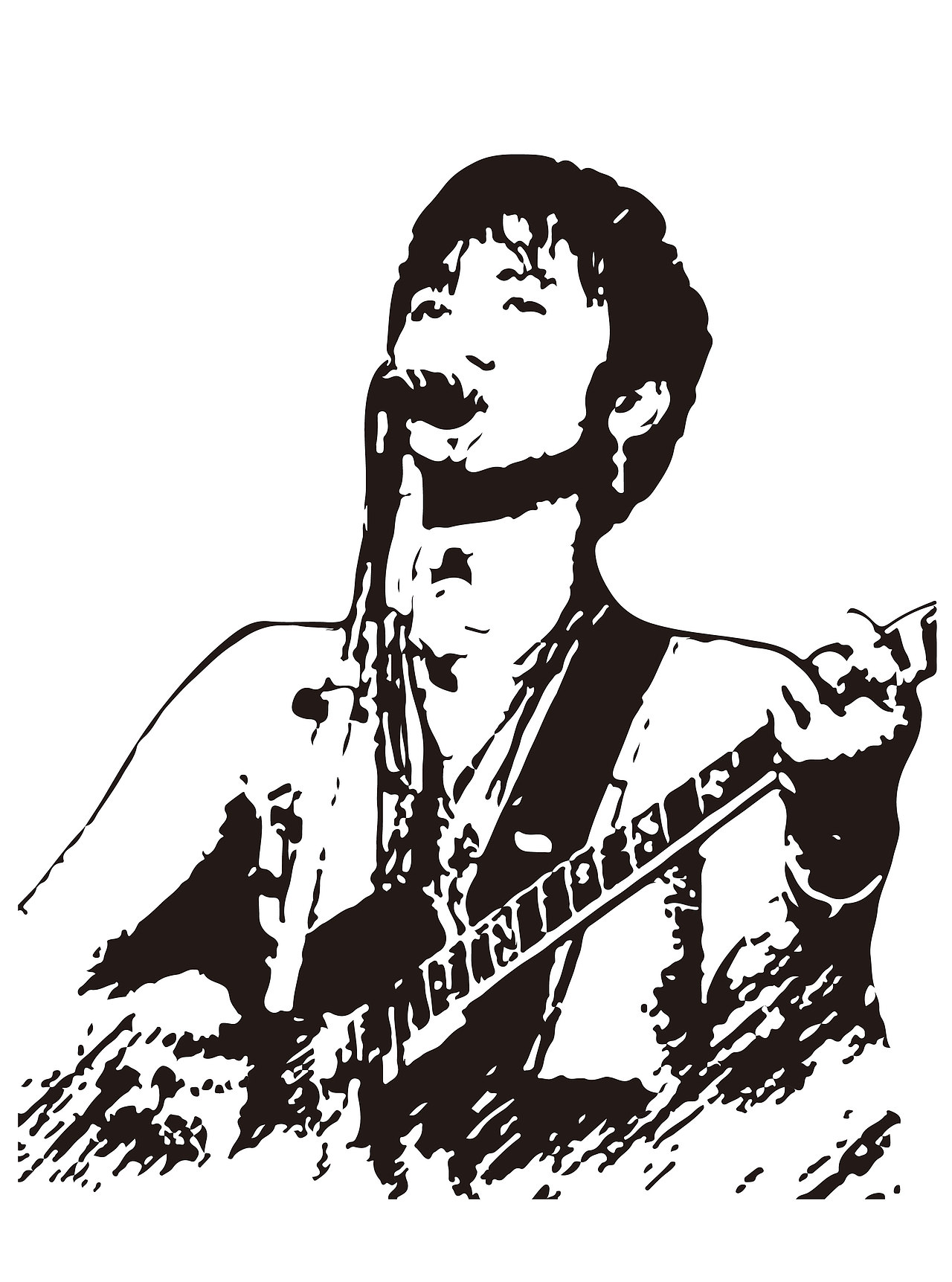 剪影风格人物肖像