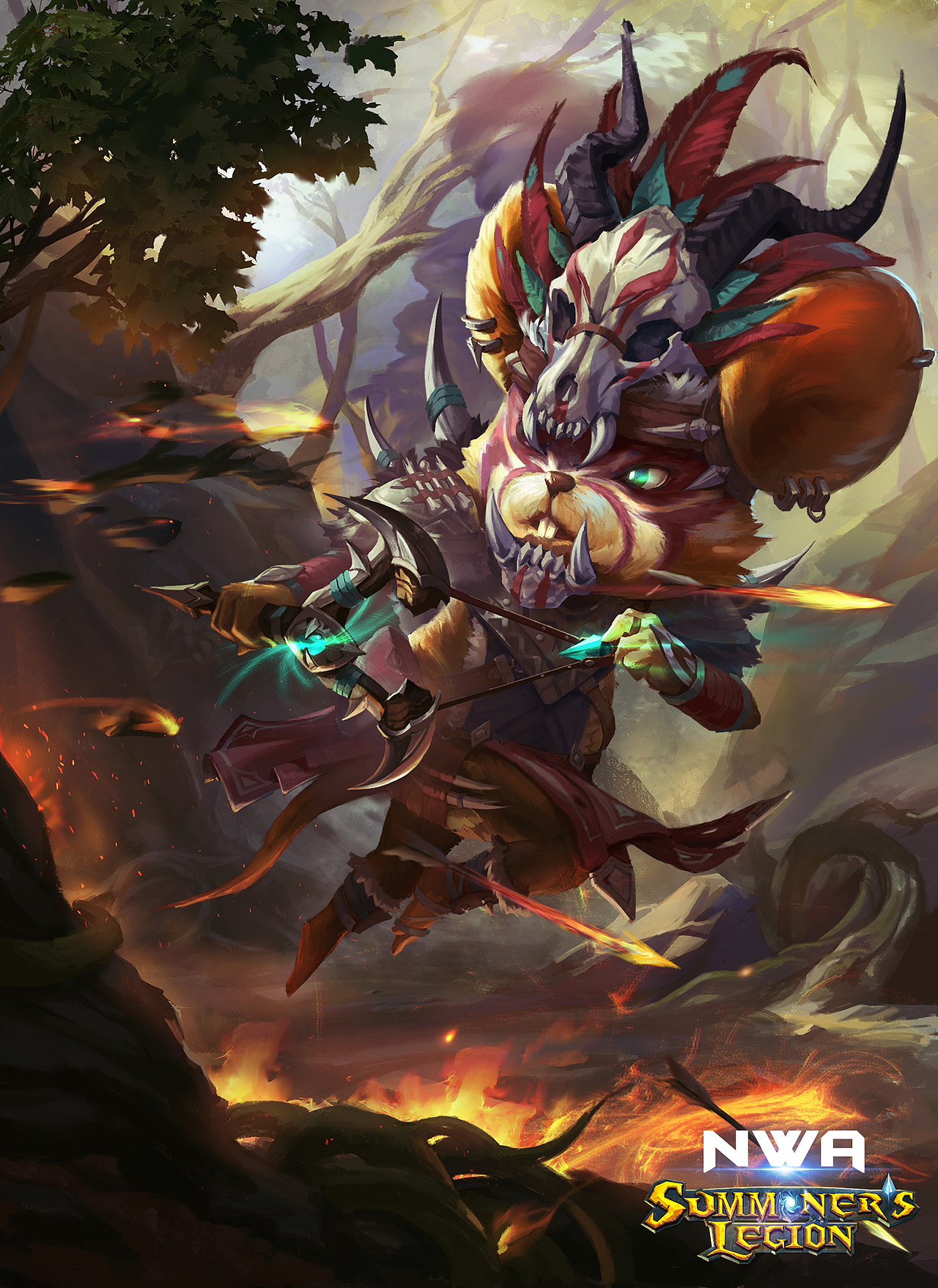 NWA Summoner's Legion 卡牌插画（图ZMjQwMTYwMTY=） - 商业插画 - 站酷设计师QueenStudios原创素材 - 站酷ZCOOL