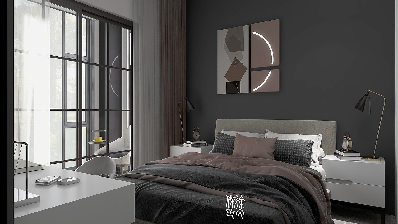 现代-黑白（碰撞）（图ZMjMzNzA1NTY4） - 家装设计 - 站酷设计师Mr丶麋鹿原创素材 - 站酷ZCOOL