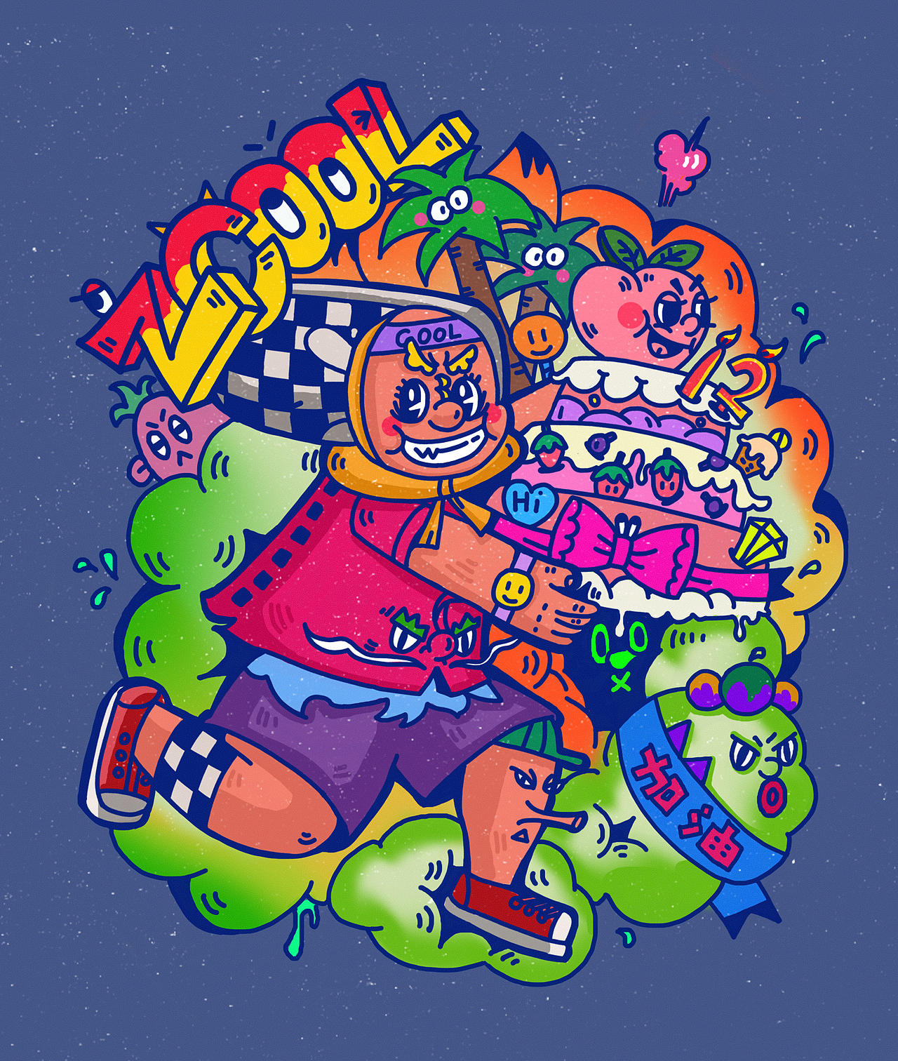 站酷12周年贺图（图ZMTEyOTg3NTYw） - 艺术插画 - 站酷设计师膨胀女孩原创素材 - 站酷ZCOOL