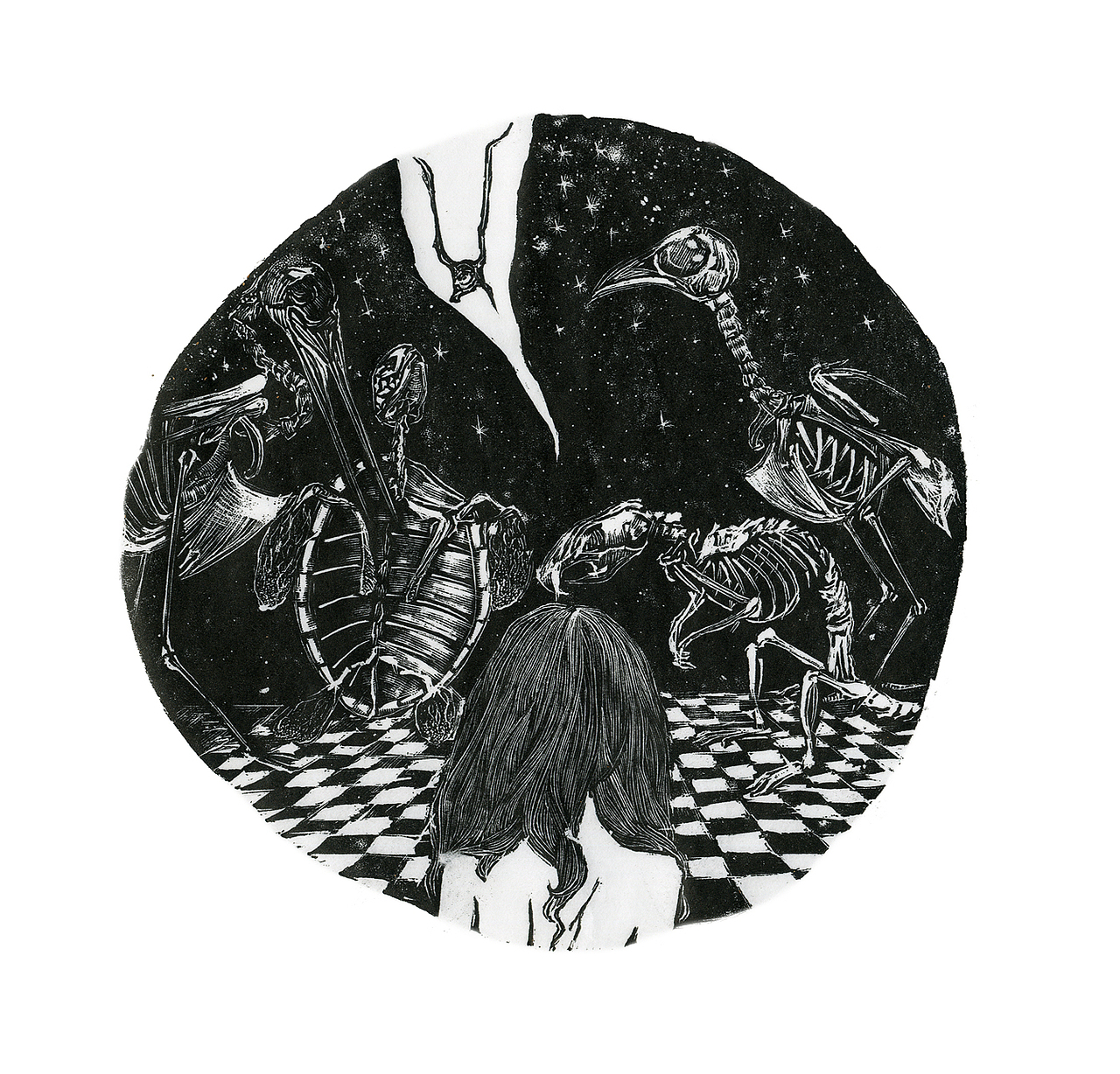 木口木刻 《一场核心式赛跑》