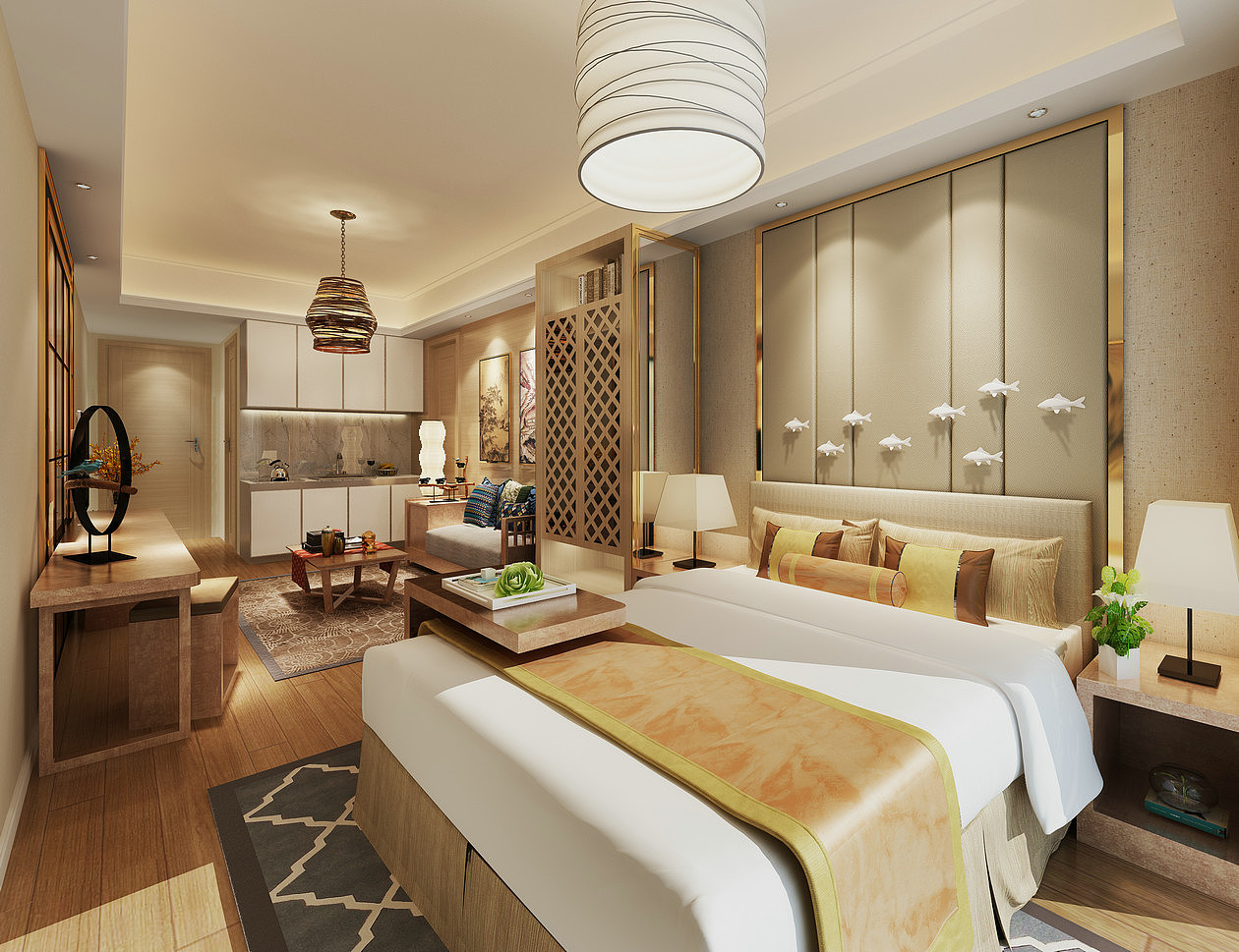 酒店客房效果图
