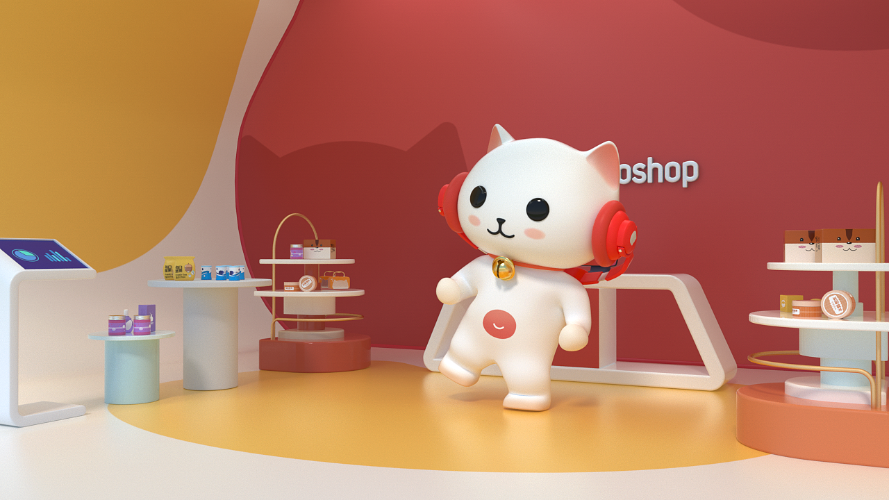 易喵吉祥物动画设计与渲染（图ZMjYzMTk0MTQ4） - 动画/影视 - 站酷设计师瑞鹿文化传播原创素材 - 站酷ZCOOL