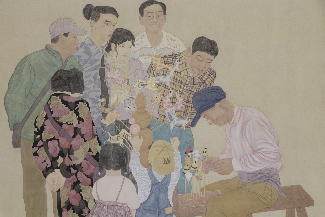 国画人物 工笔《人间有味是清欢》