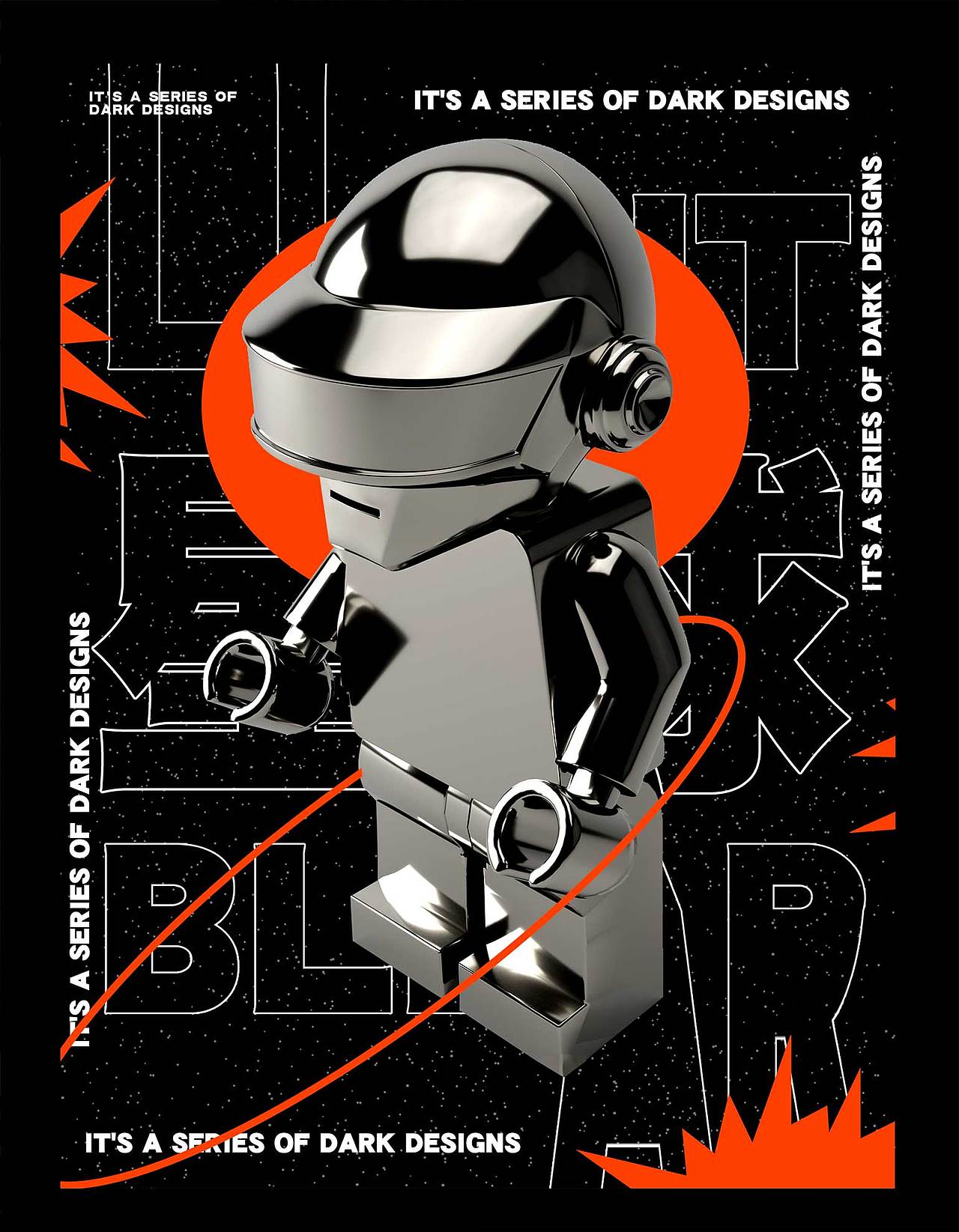 无意义未来主义酸性海报设计