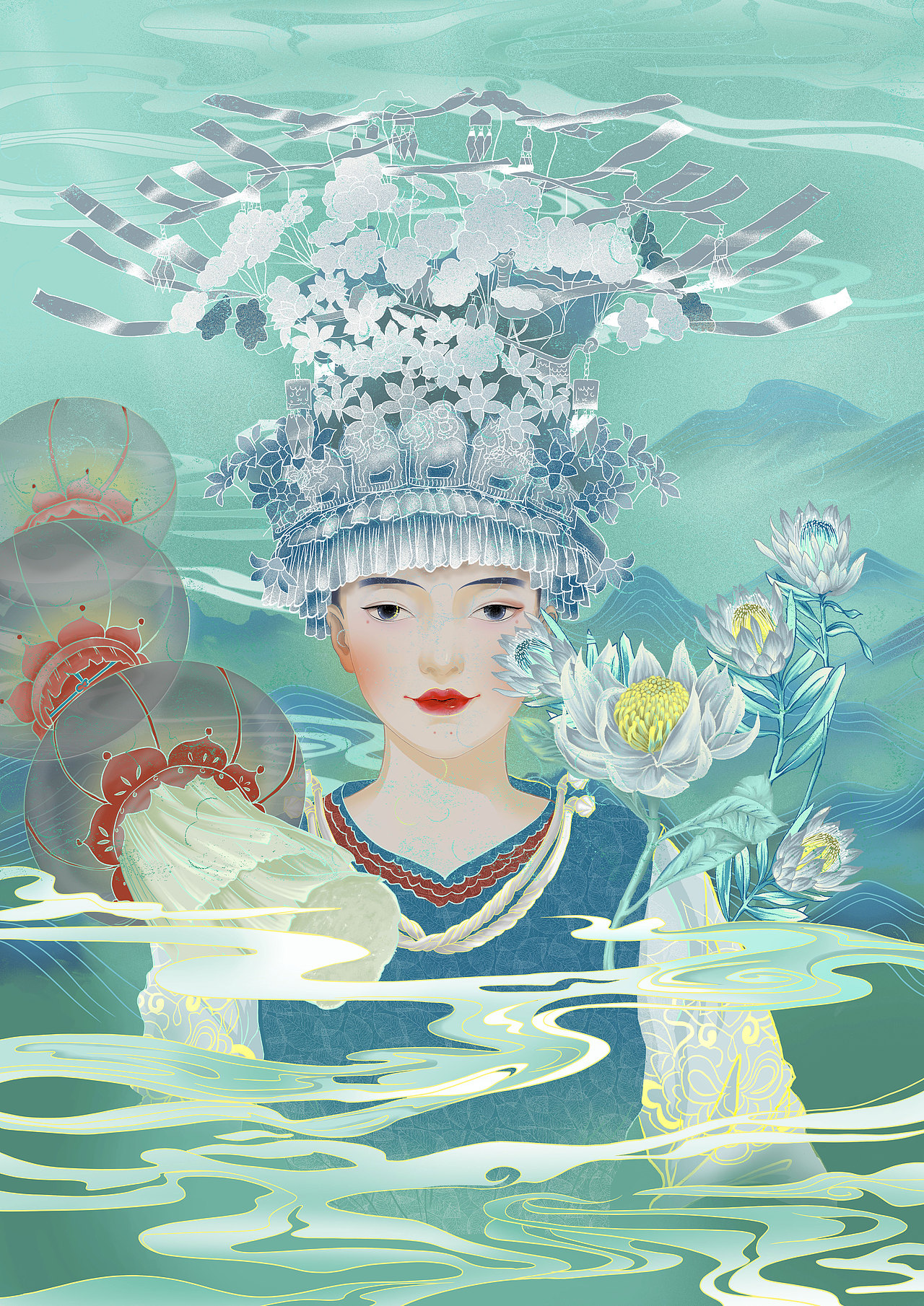 长在树上的棉花球（图ZMjQwMjg0NjQ0） - 艺术插画 - 站酷设计师冷不冷先生原创素材 - 站酷ZCOOL