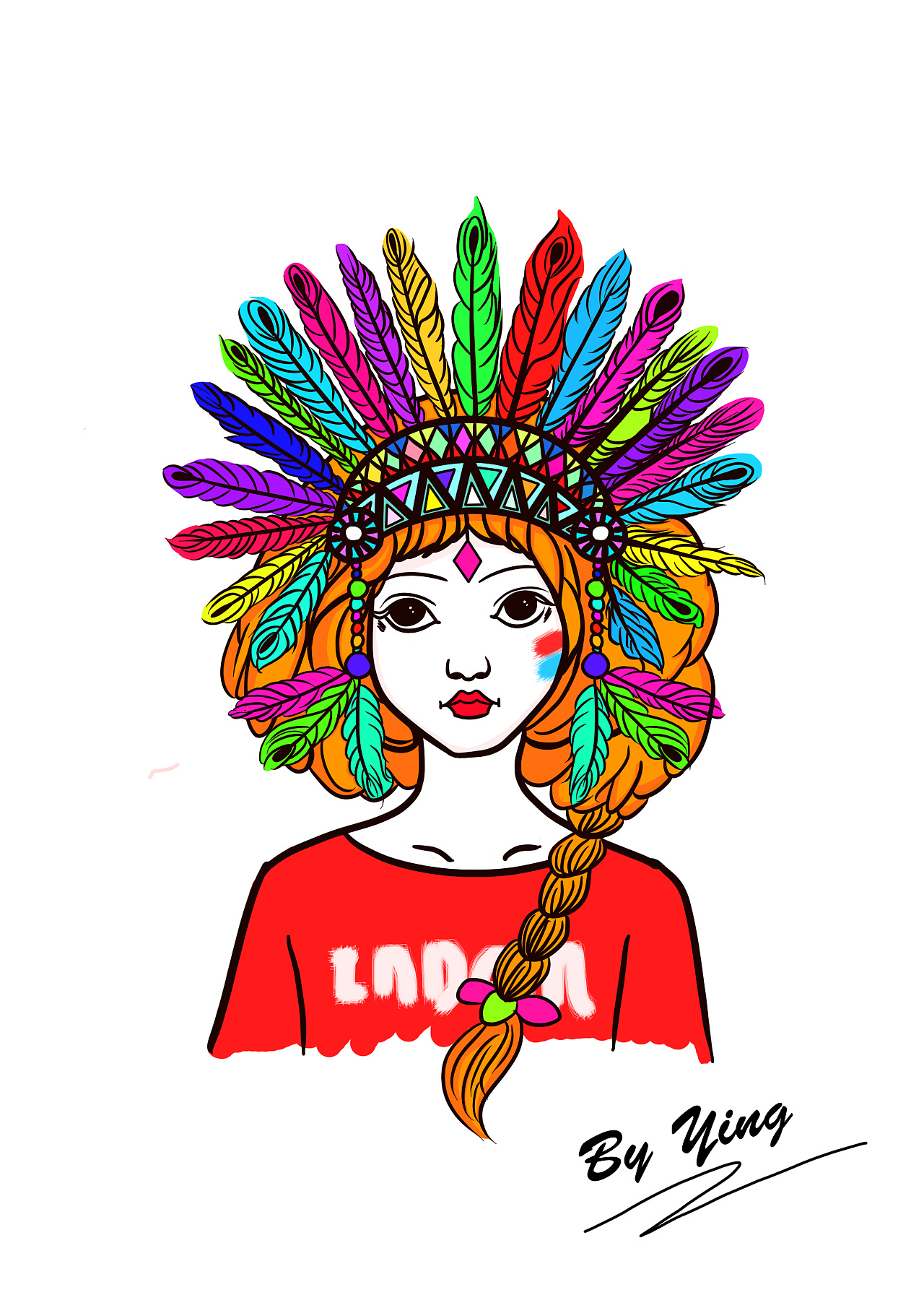 印第安卡通头像