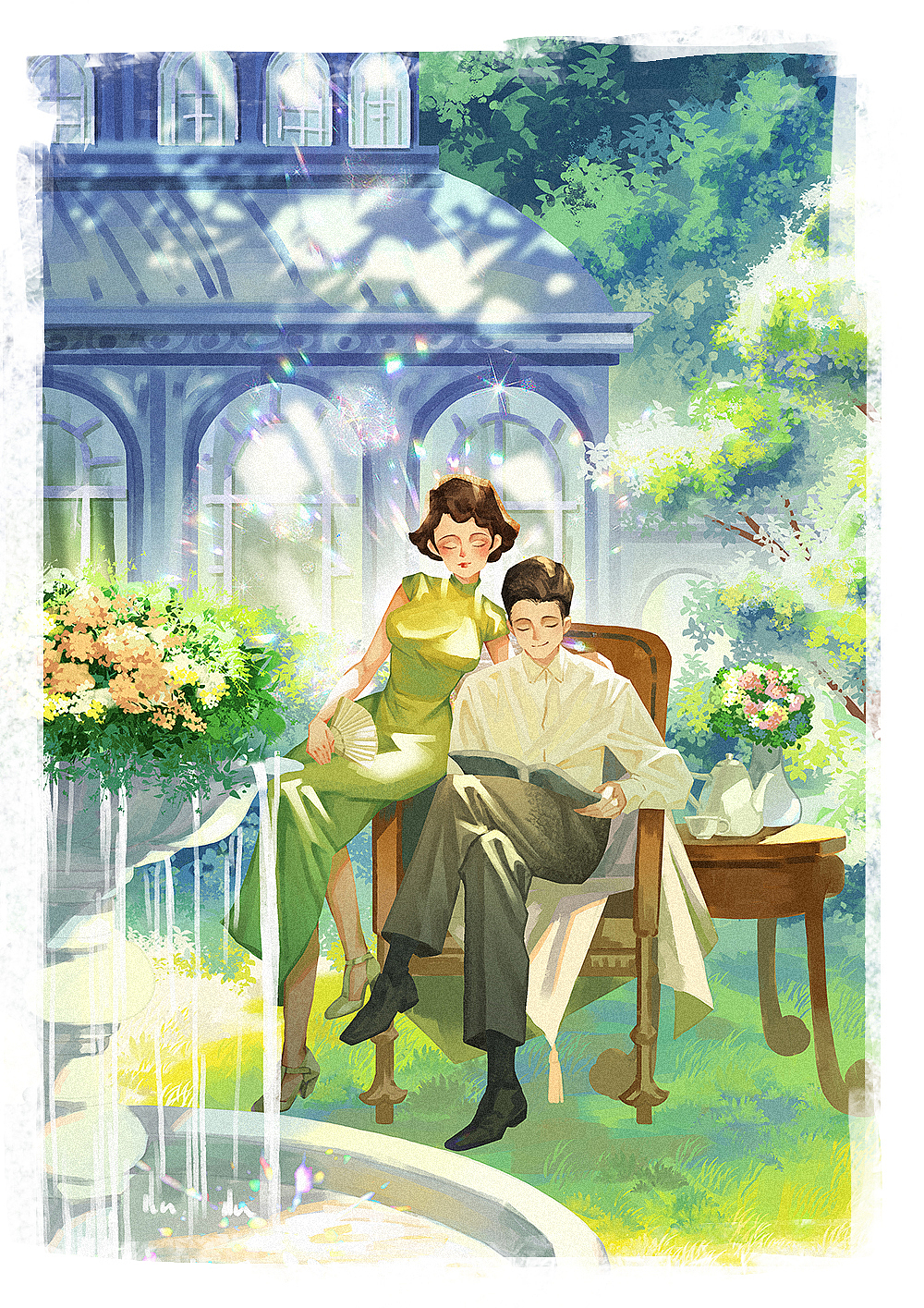 画师繁星计划 第二周作业 民国花园（图ZMzEyNzYzODIw） - 创作习作 - 站酷设计师阿黎阿黎原创素材 - 站酷ZCOOL