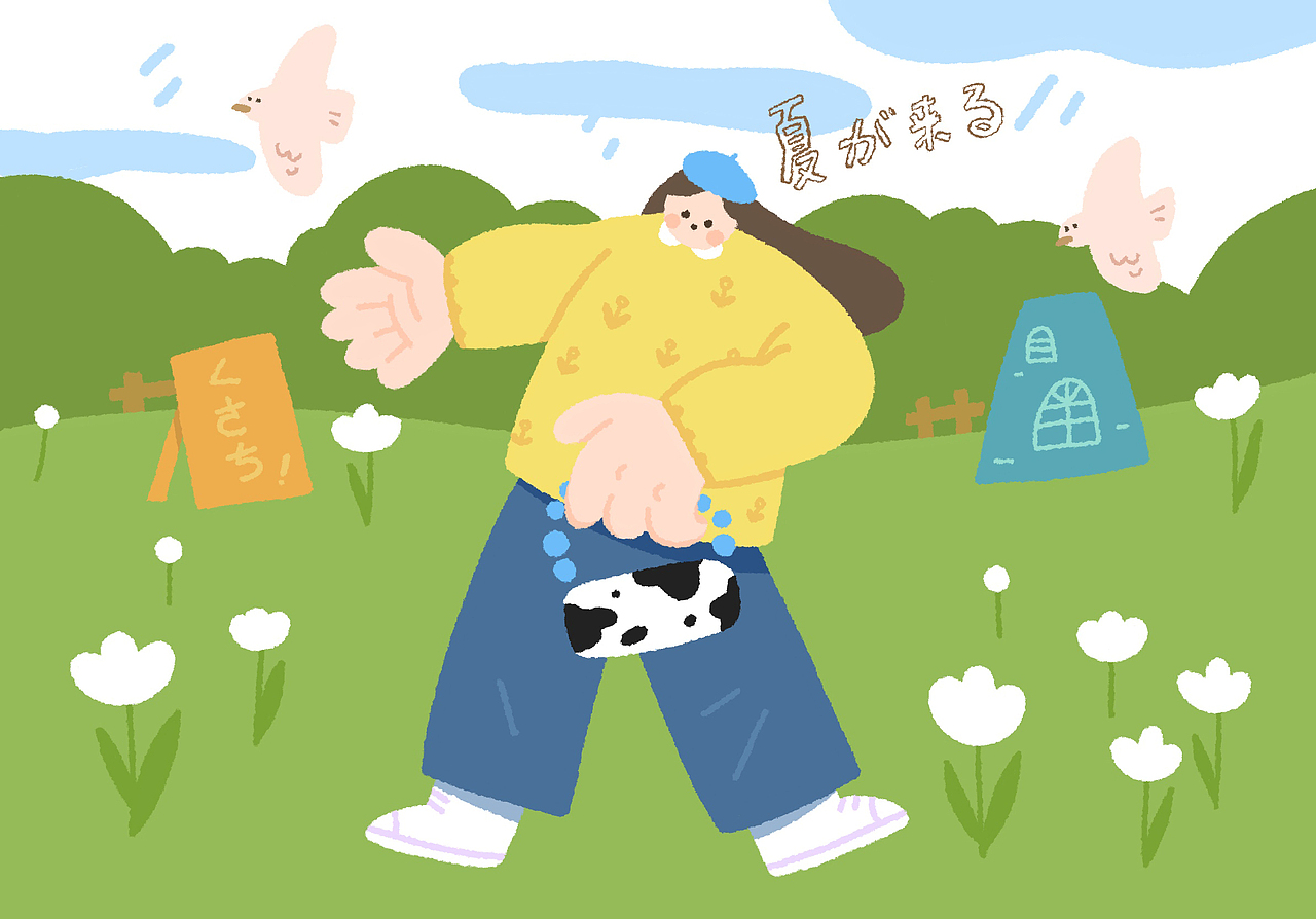 一起在春天游泳🏊‍♀️（图ZMjA0ODIzMDIw） - 创作习作 - 站酷设计师李几厘原创素材 - 站酷ZCOOL