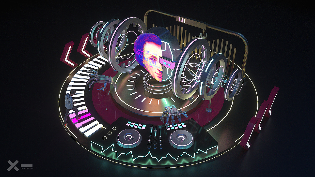 电音美陈设计（图ZMjQyMTU4Nzg4） - 其他三维 - 站酷设计师CY1陈一原创素材 - 站酷ZCOOL