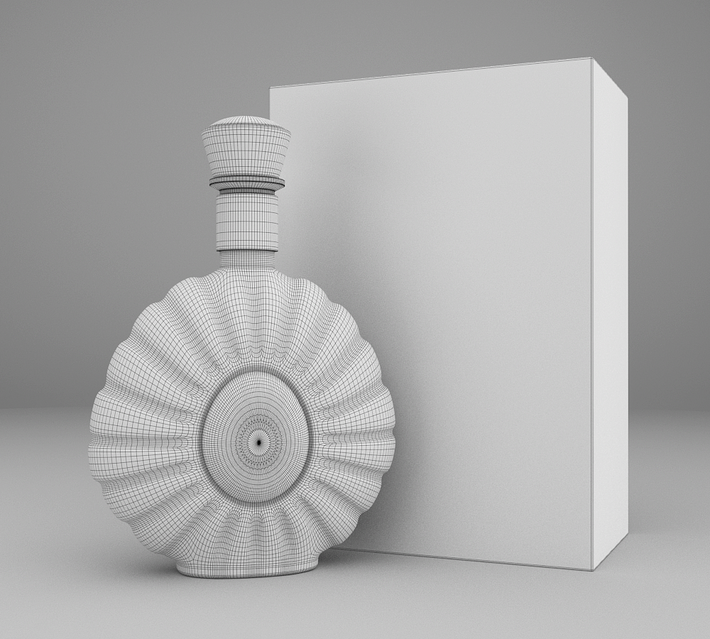 c4d渲染练习--xo酒瓶的渲染贴图及后期