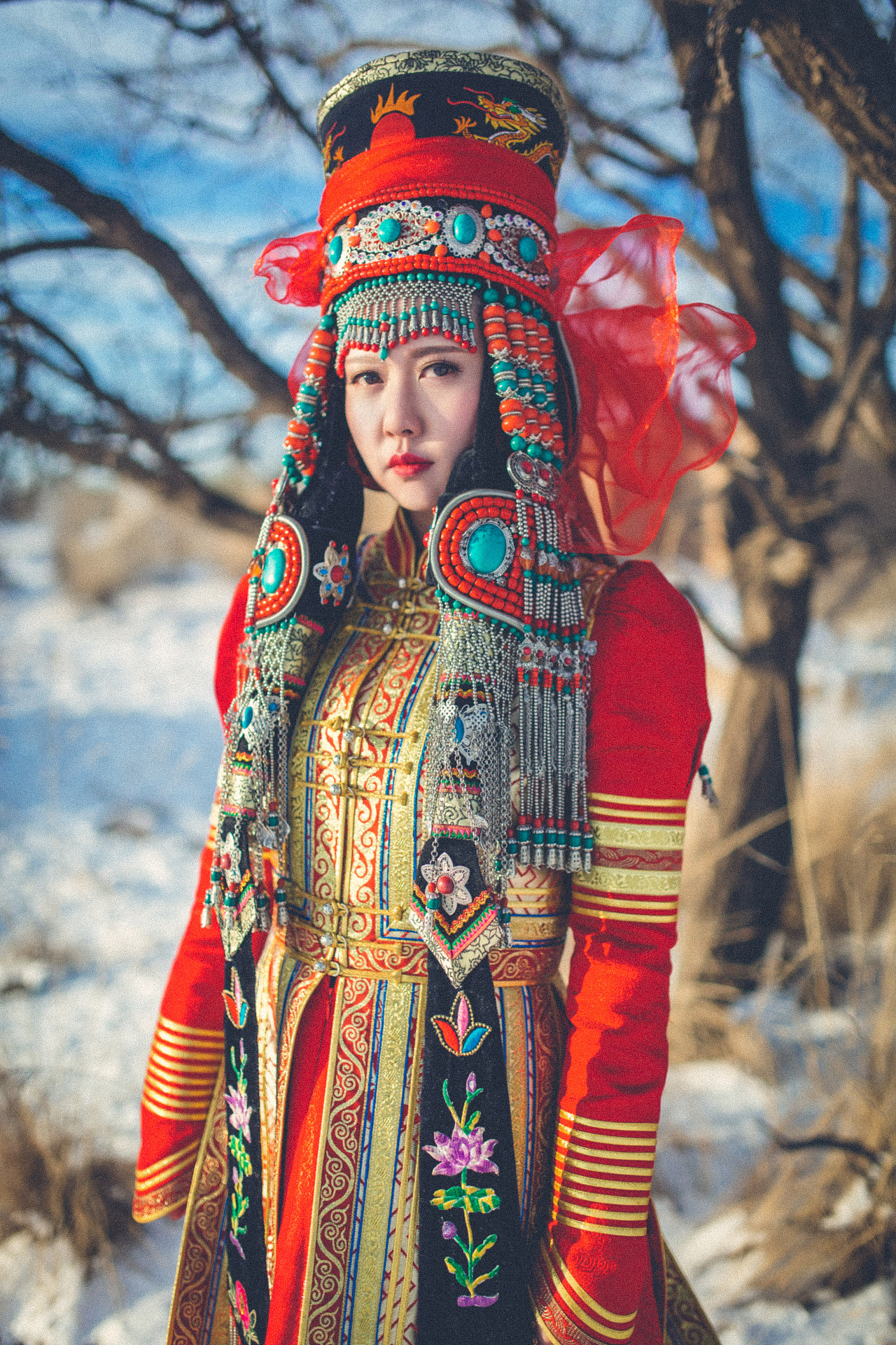 蒙古女人长相图片